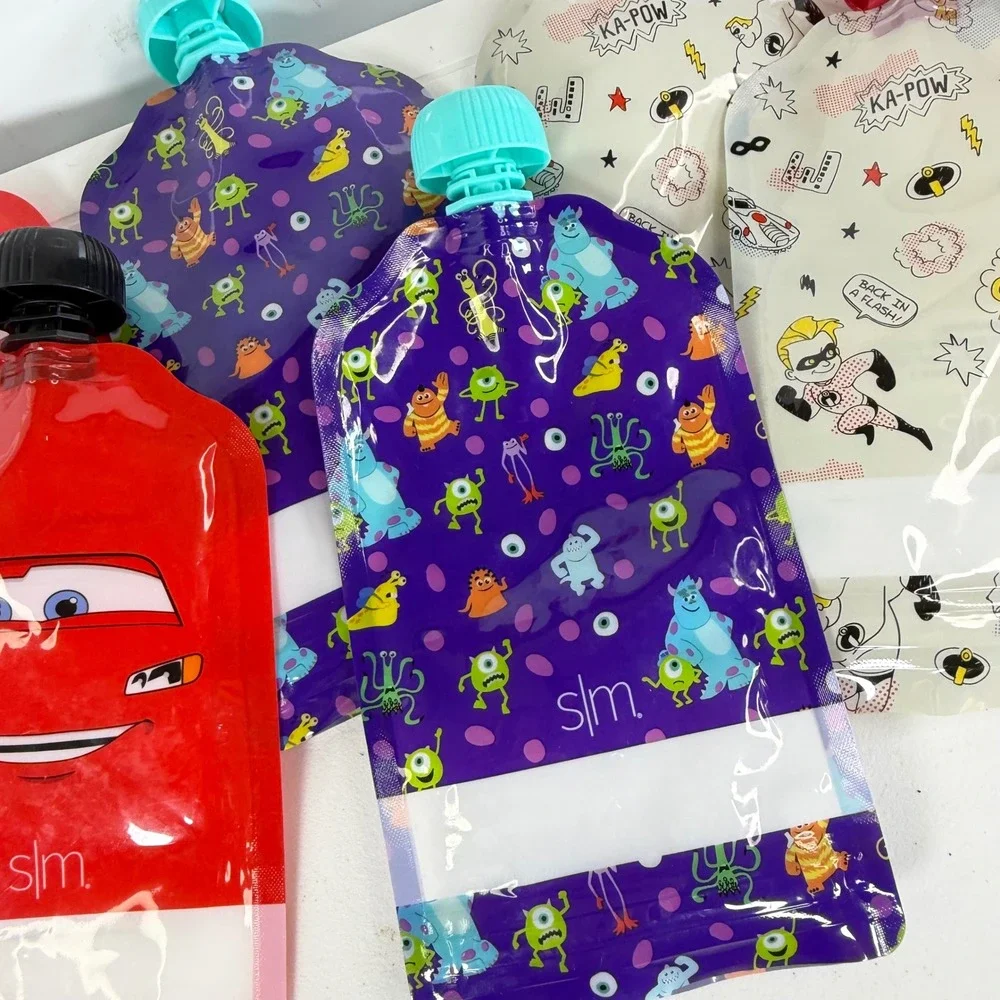 Simple Modern Disney Pixar Baby‎ Kids Food Pouches 10pk Reusable Bags NWOB